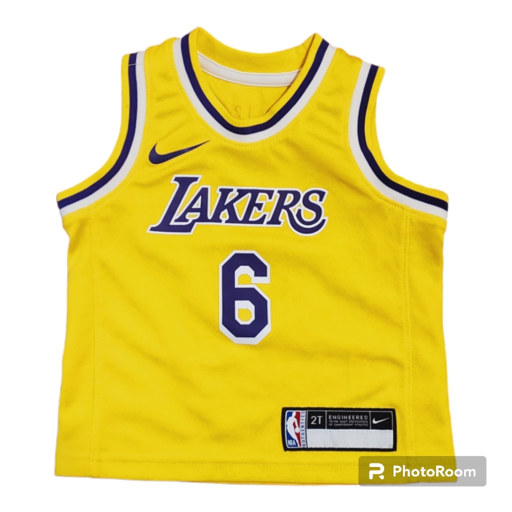 Nike Los Angeles  LA Lakers #6 Lebron James Jersey Kids 2T